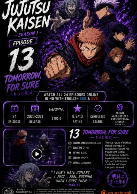 Jujutsu Kaisen Episode 13 – Tomorrow