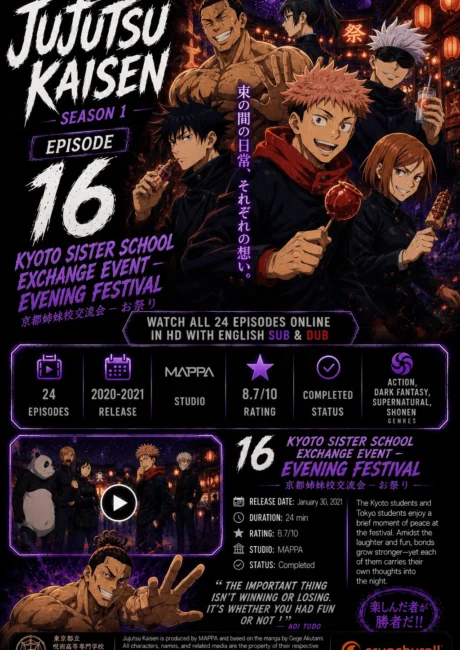 Jujutsu Kaisen Episode 16 – Group Battle 2