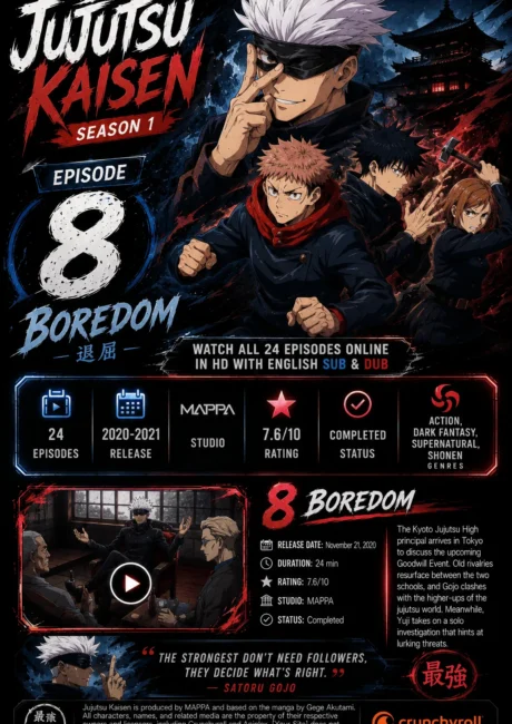 Jujutsu Kaisen Episode 8 – Boredom